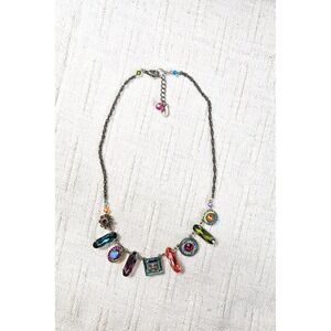 Firefly La Dolce Vita Necklace With Swarovski Crystals & Czech Glass Beads Multi